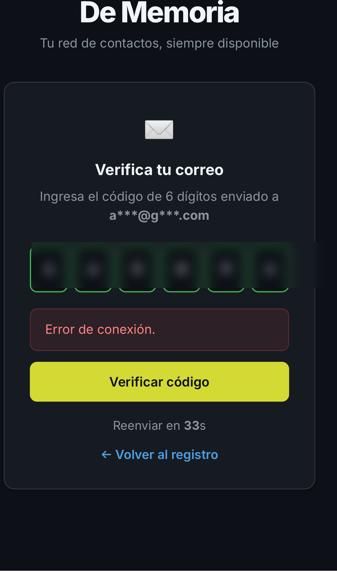 Verificación de correo